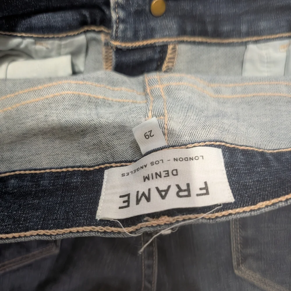 FRAME DENIM JEANS *SIZE 29* LE HIGH SKINNY‎ MEDIUM WASH RAW UNFINISHED HEM - Picture 6 of 8